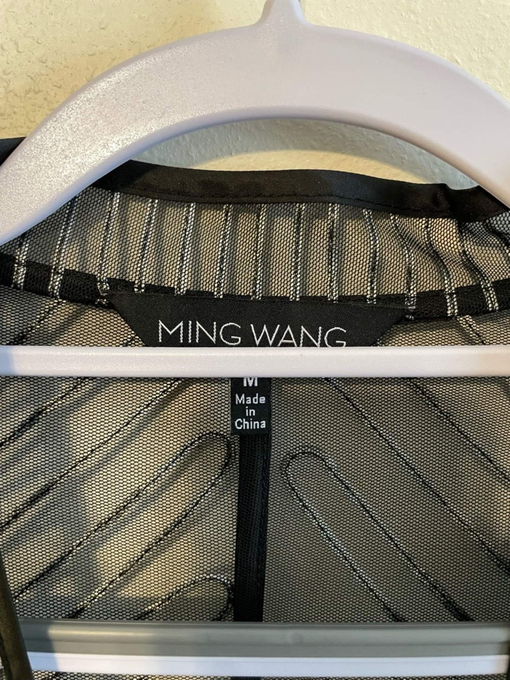 Ming Wang Black Sheer Blazer, Size M - Picture 5 of 6